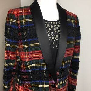 Jcrew Parke shawl collar plaid blazer 6